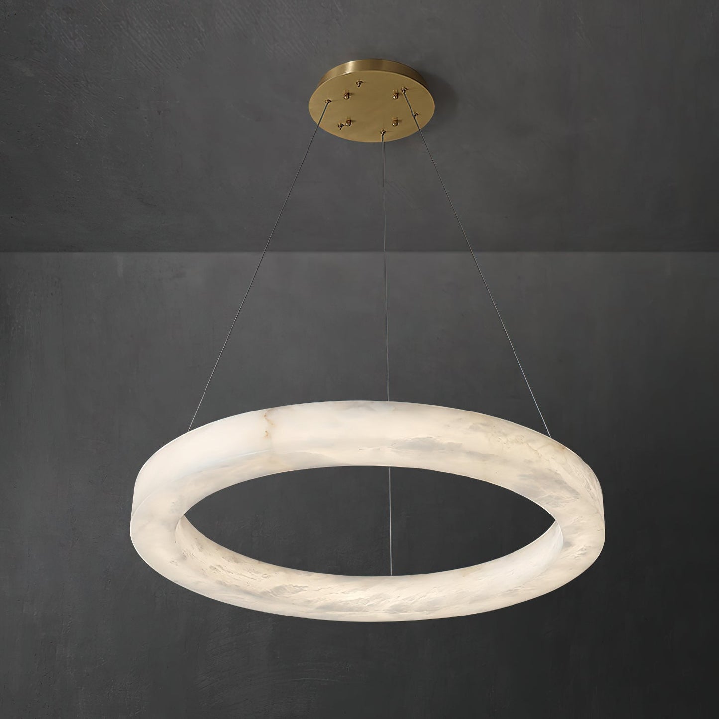Alabaster Alabaster Ring Chandelier
