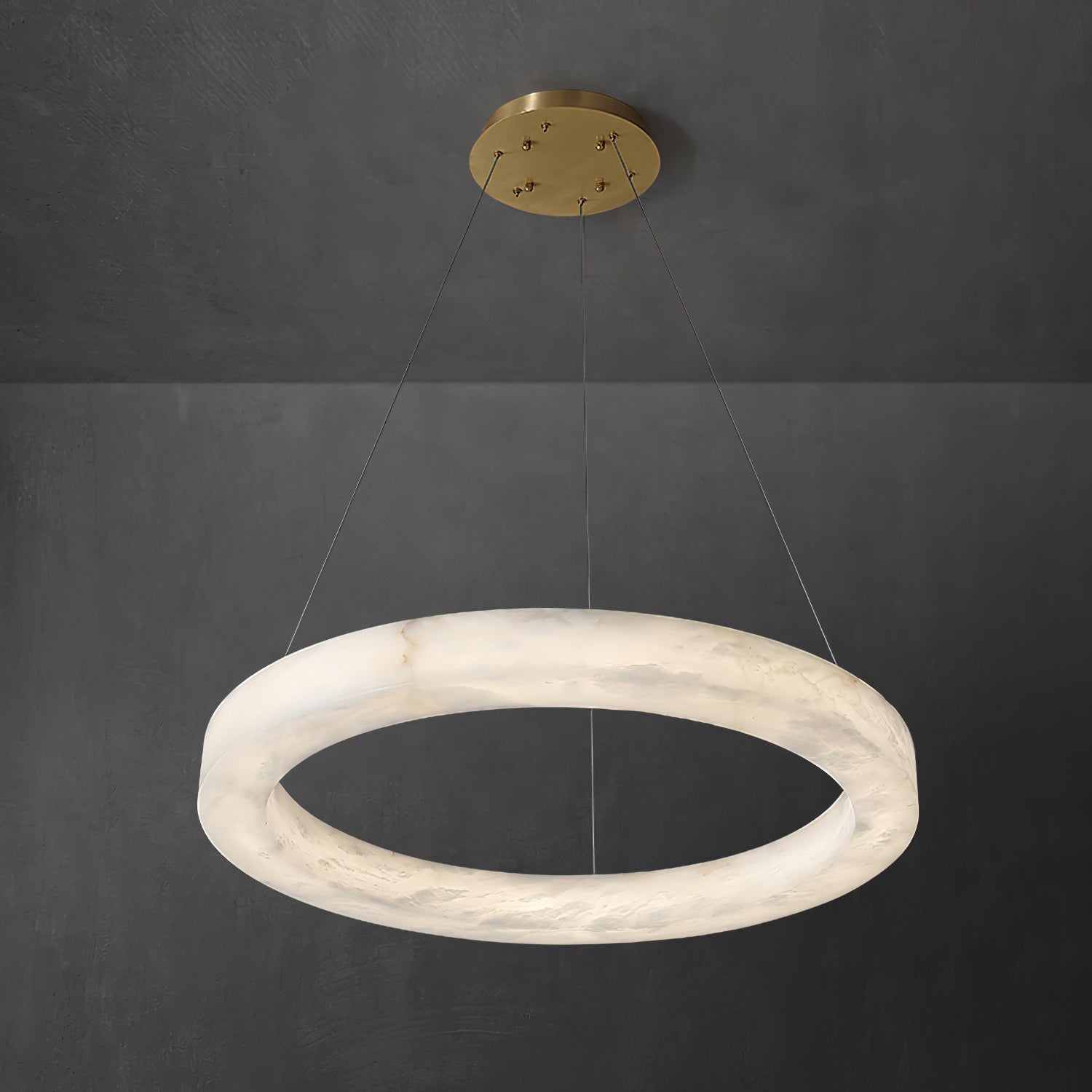 Alabaster Alabaster Ring Chandelier