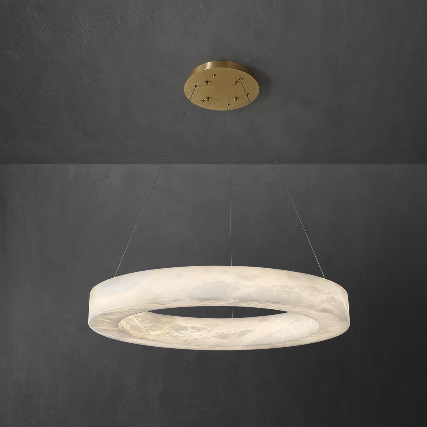 Alabaster Alabaster Ring Chandelier