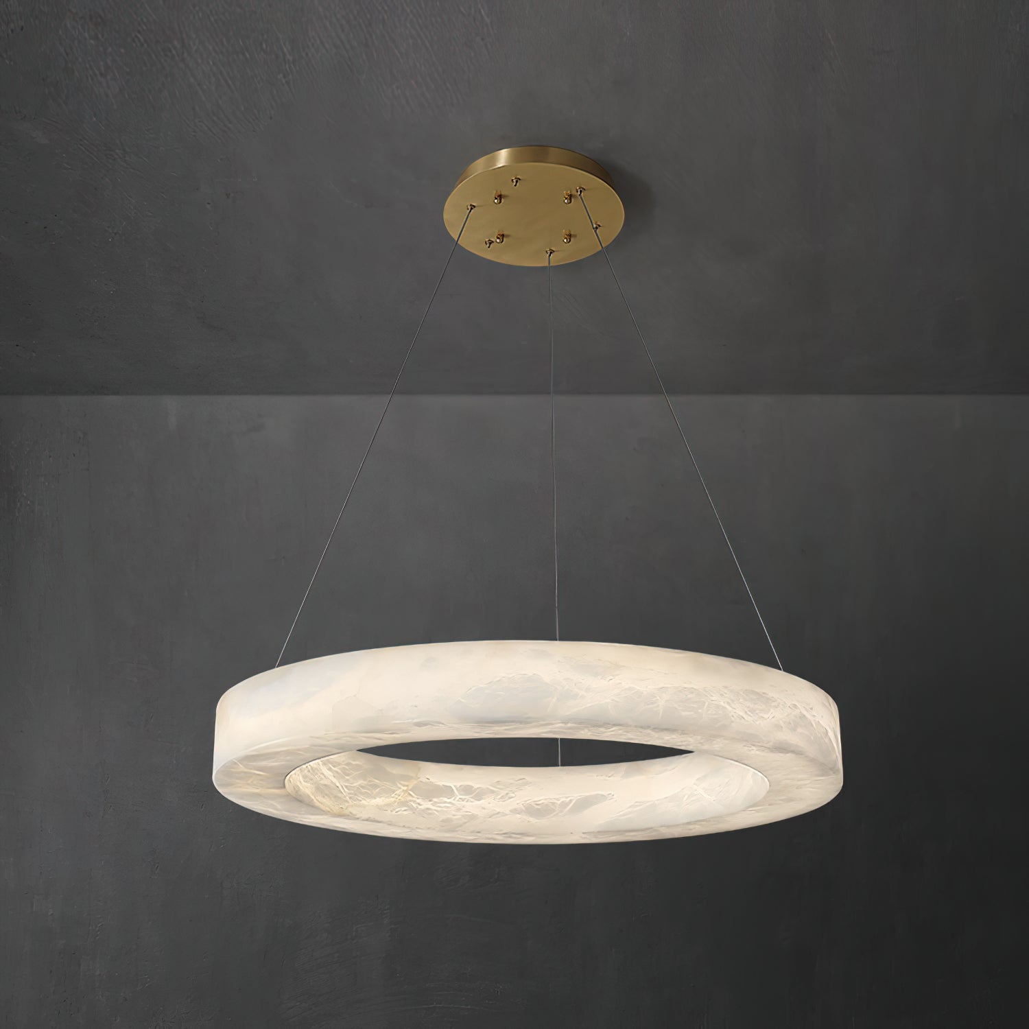 Alabaster Alabaster Ring Chandelier