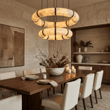 Alabaster Torus Ring Chandelier
