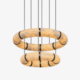 Alabaster Torus Ring Chandelier