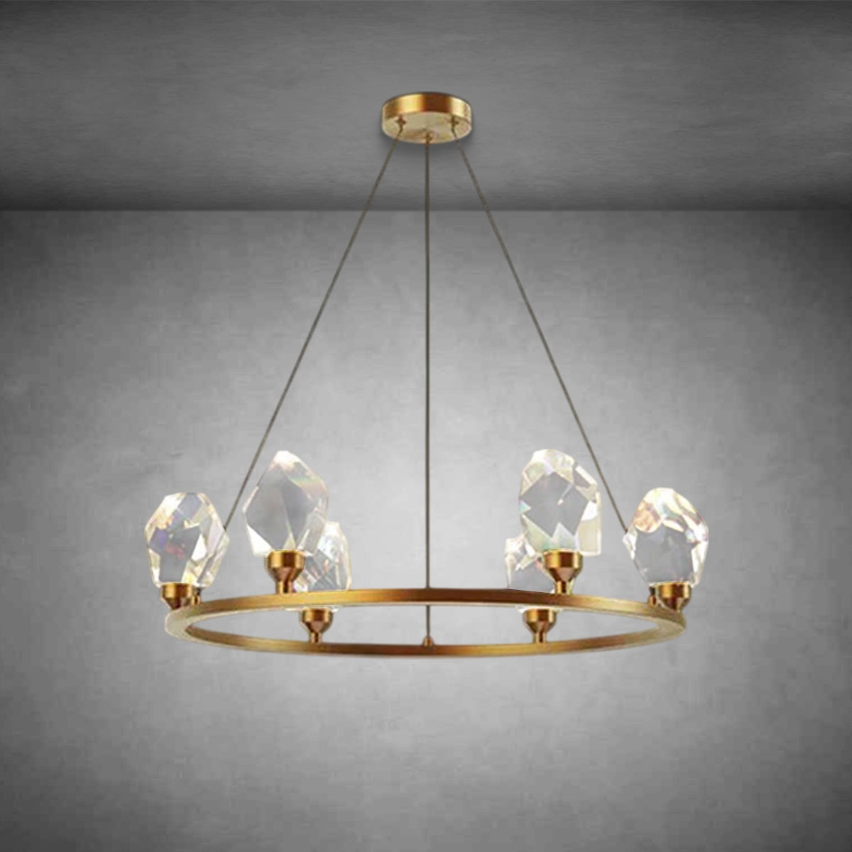 Alane Round Crystal Chandelier
