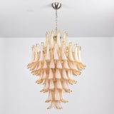 Amber Cloud Glass Petals Chandelier 31.5″