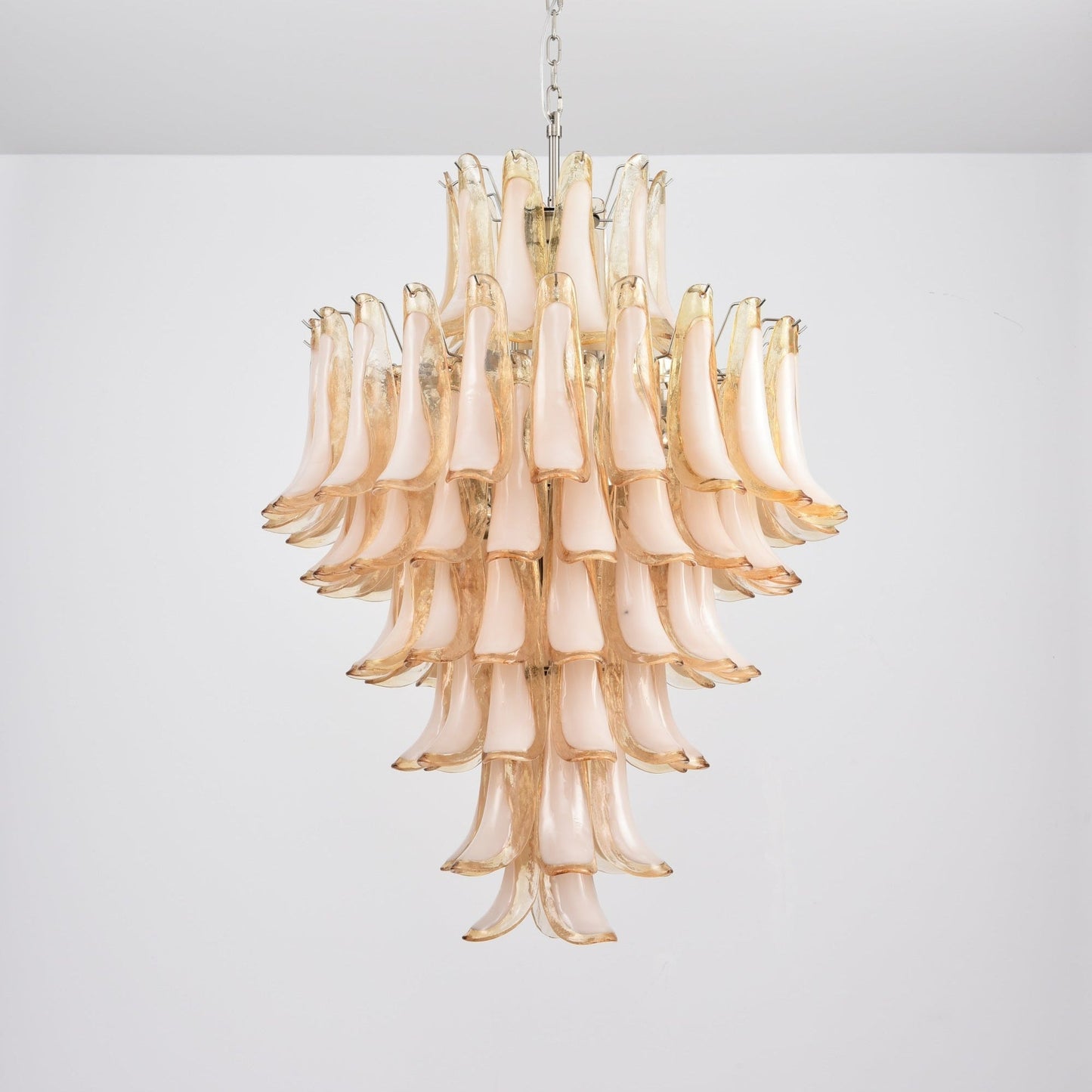 Amber Cloud Glass Petals Chandelier 31.5″