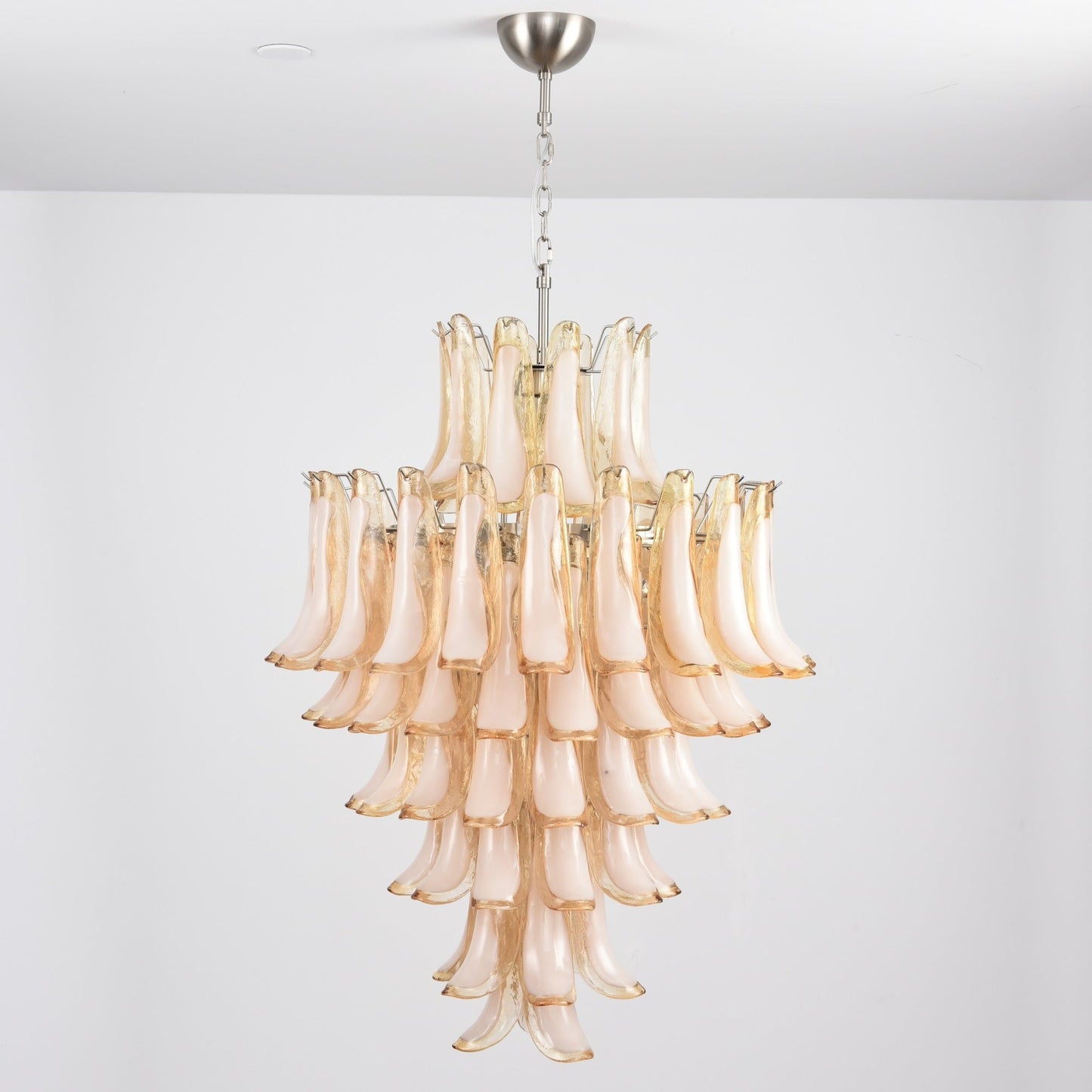 Amber Cloud Glass Petals Chandelier 31.5″