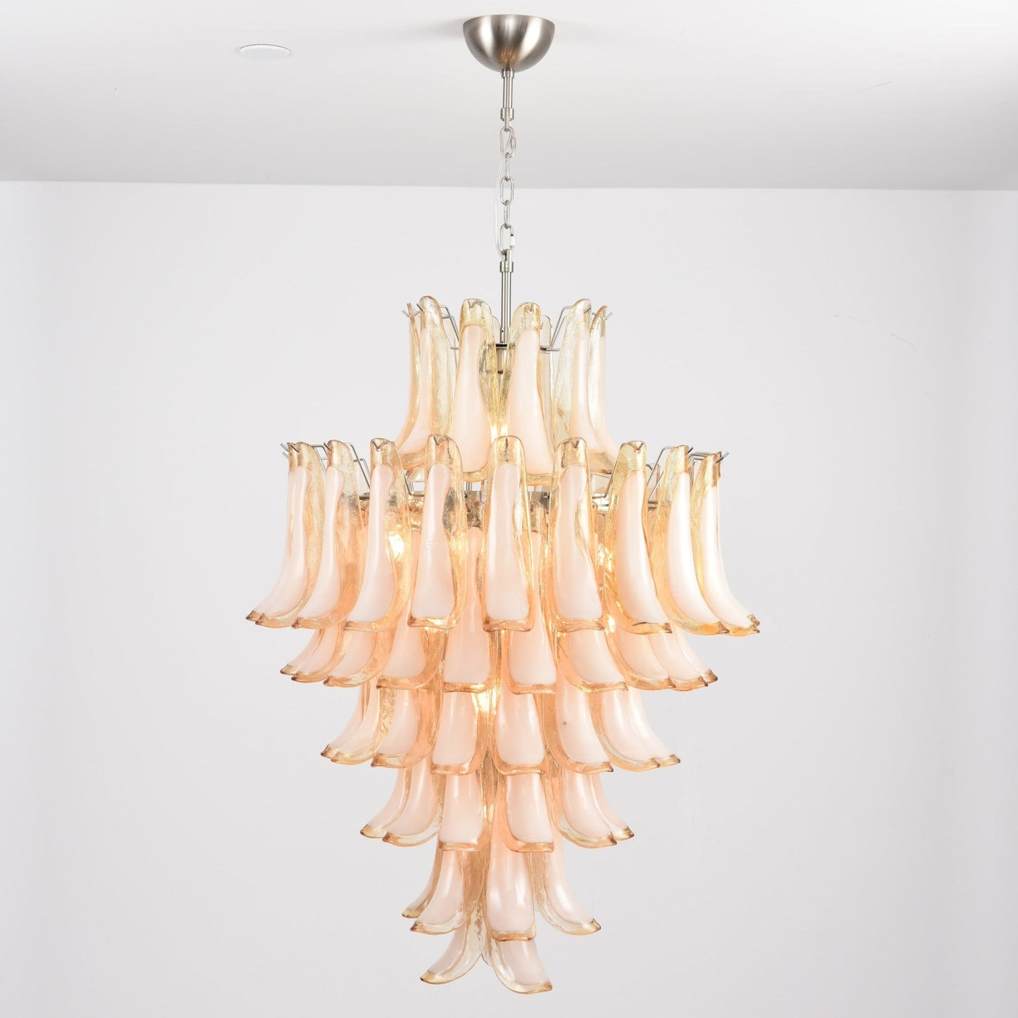 Amber Cloud Glass Petals Chandelier 31.5″