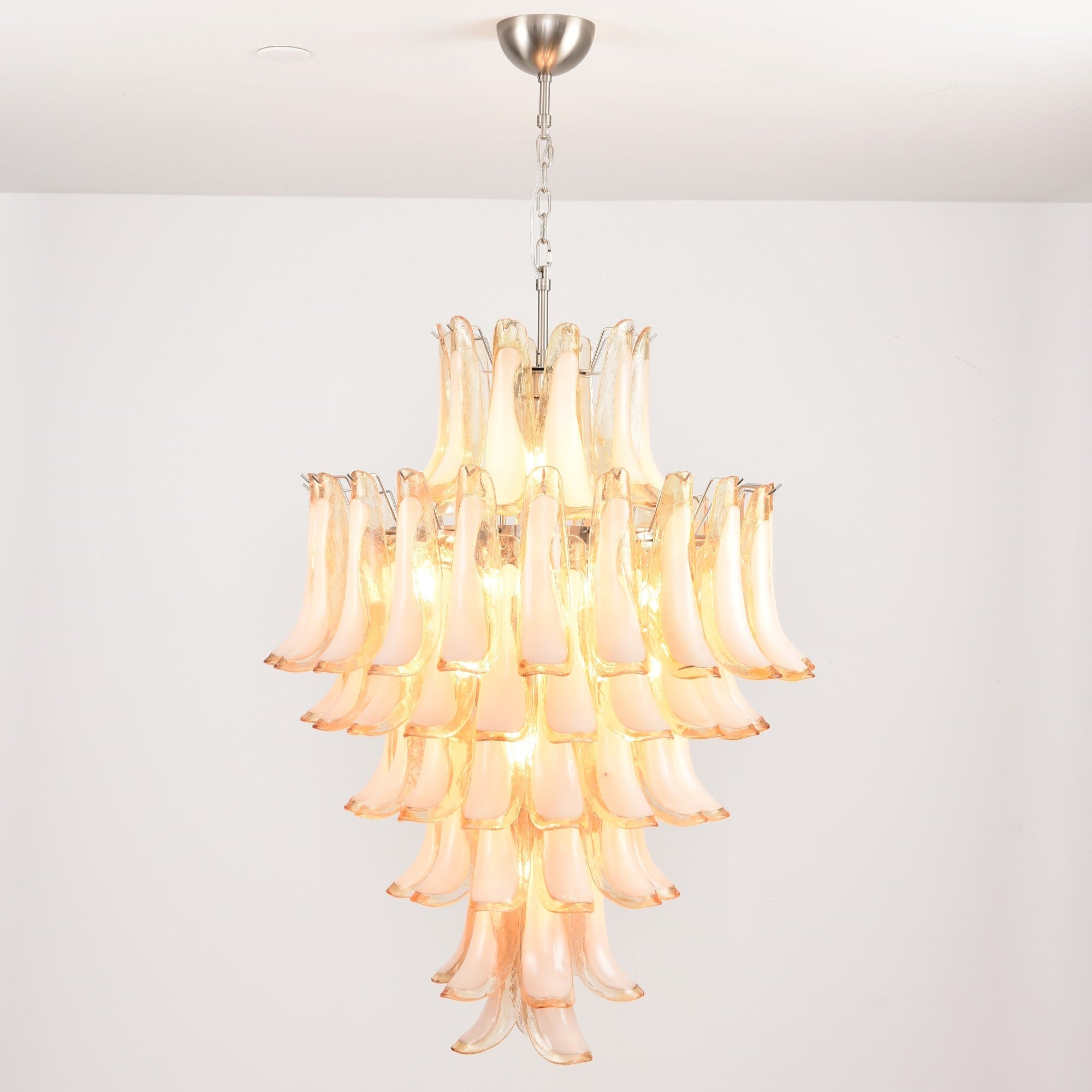 Amber Cloud Glass Petals Chandelier 31.5″