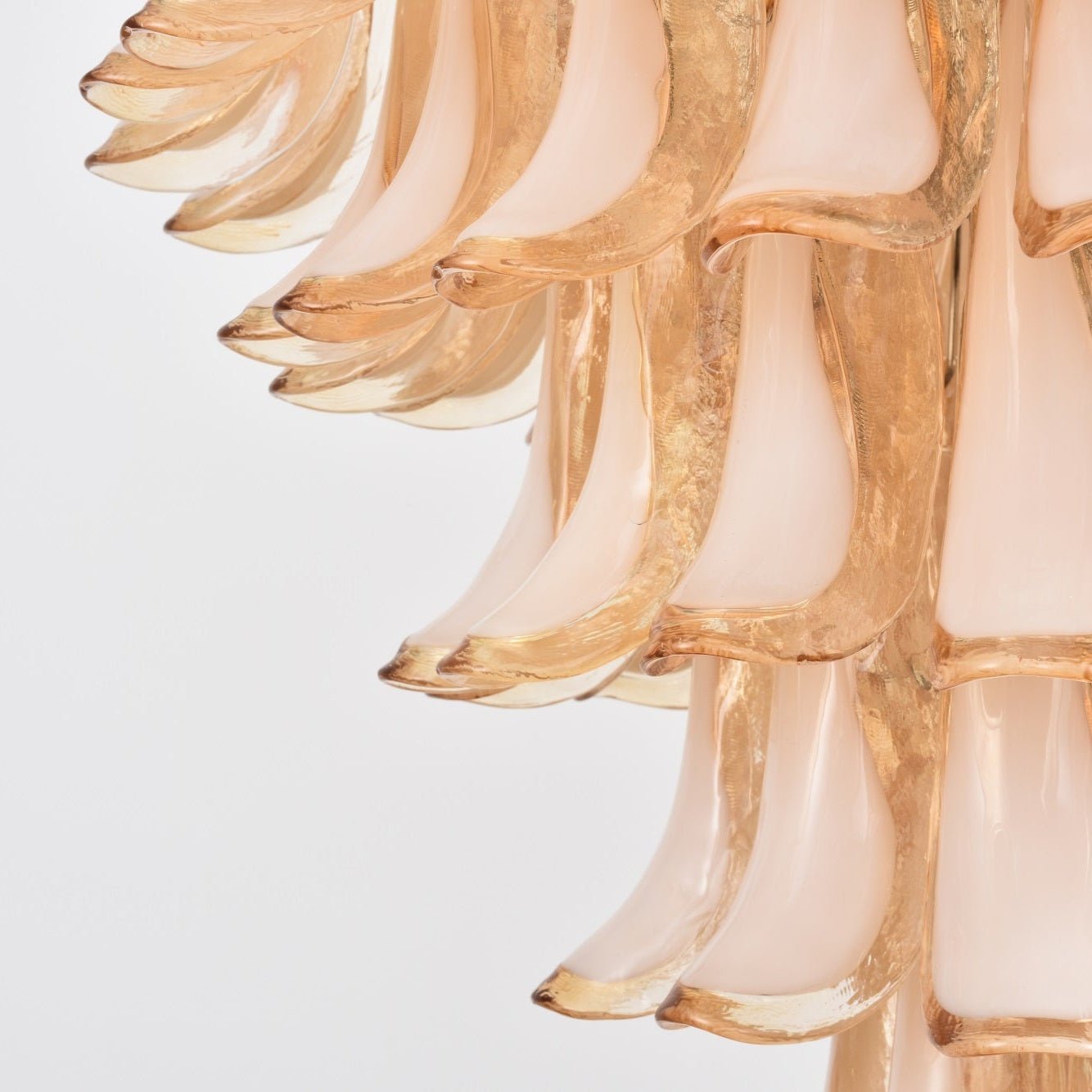 Amber Cloud Glass Petals Chandelier 31.5″