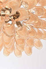 Amber Cloud Glass Petals Chandelier 31.5″