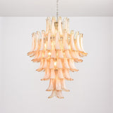 Amber Cloud Glass Petals Chandelier 31.5″