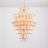 Amber Cloud Glass Petals Chandelier 31.5″