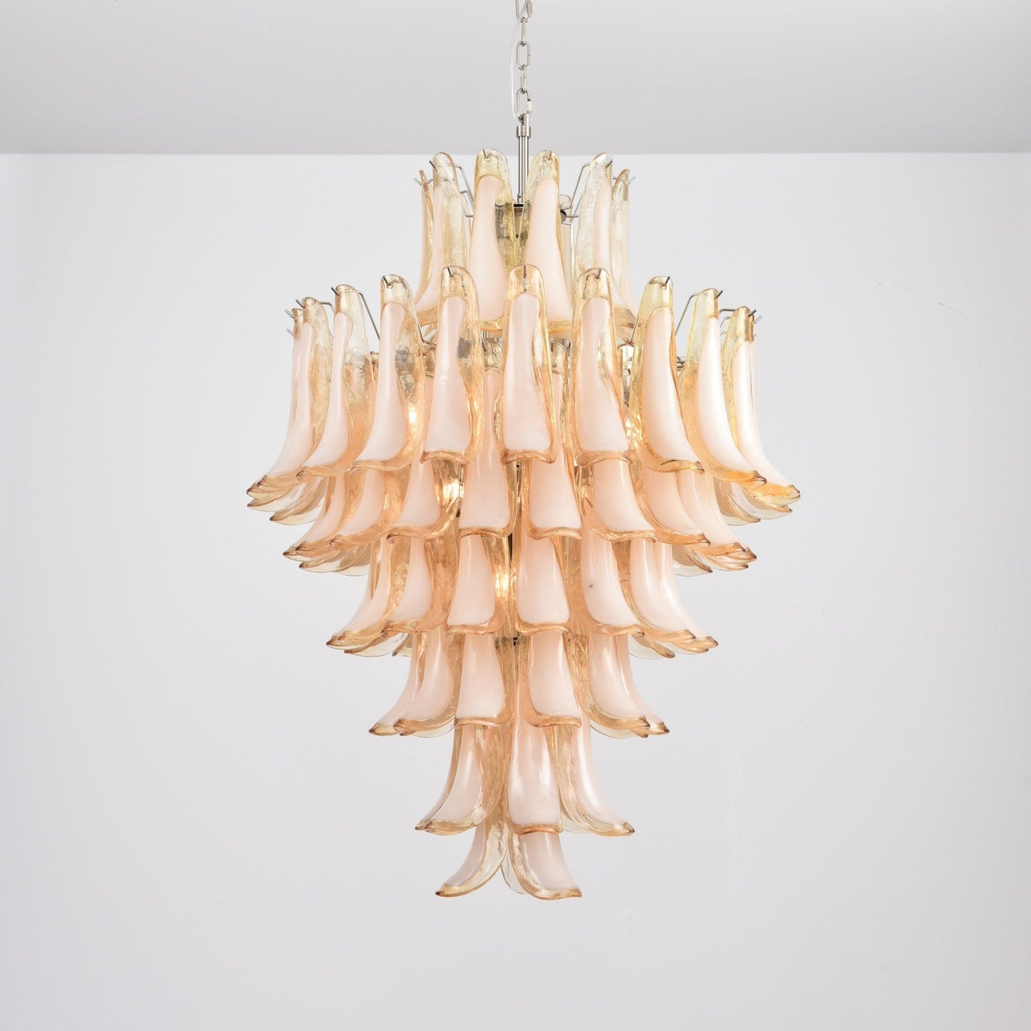 Amber Cloud Glass Petals Chandelier 31.5″