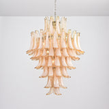 Amber Cloud Glass Petals Chandelier 31.5″