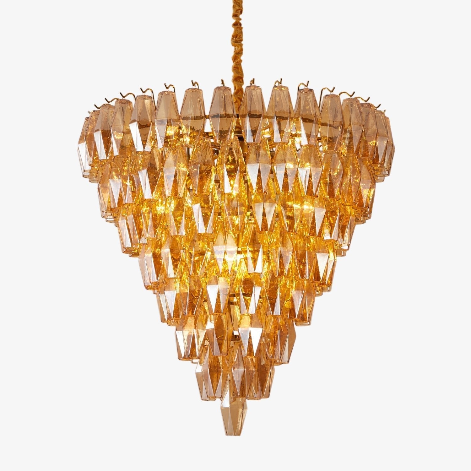 Marcello Amber Round 8-Tier Chandelier