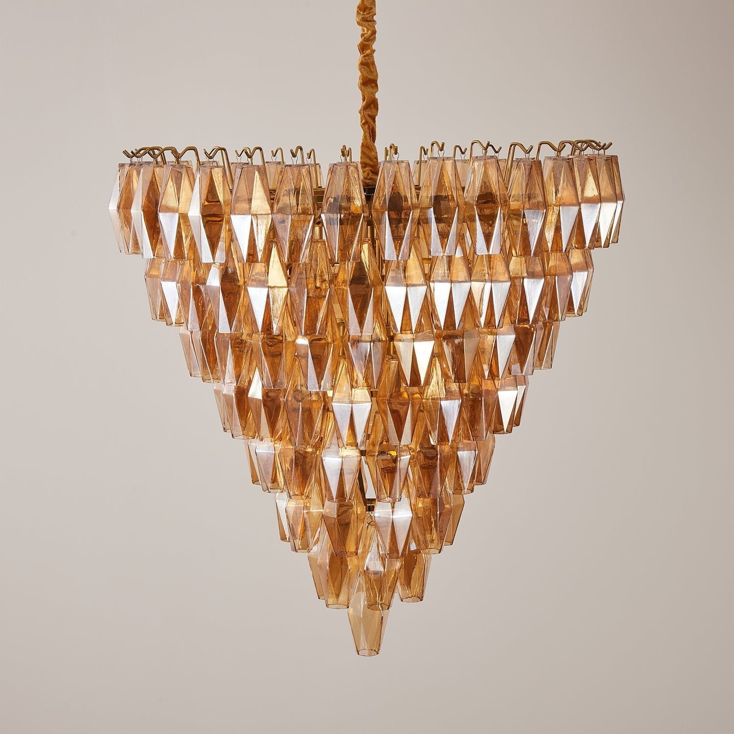 Marcello Amber Round 8-Tier Chandelier
