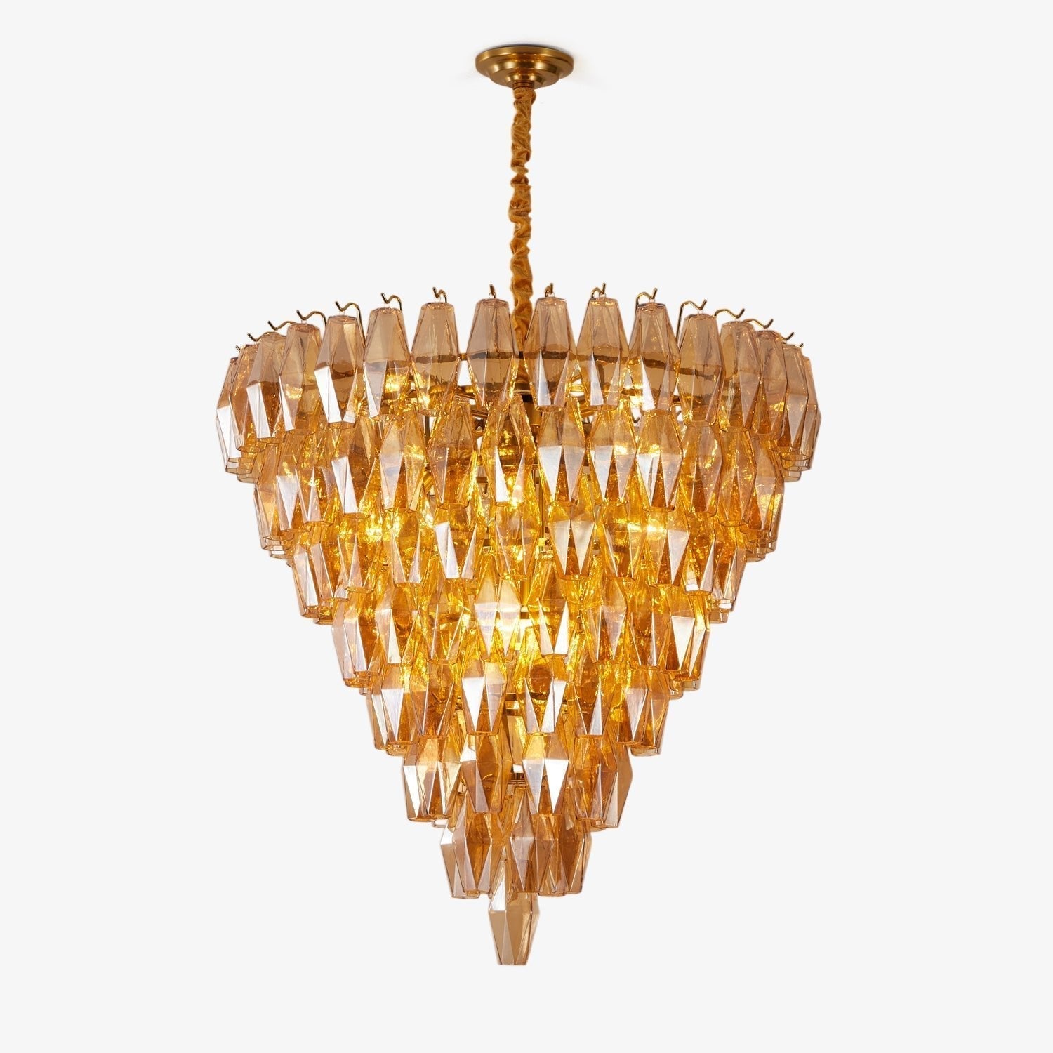 Marcello Amber Round 8-Tier Chandelier