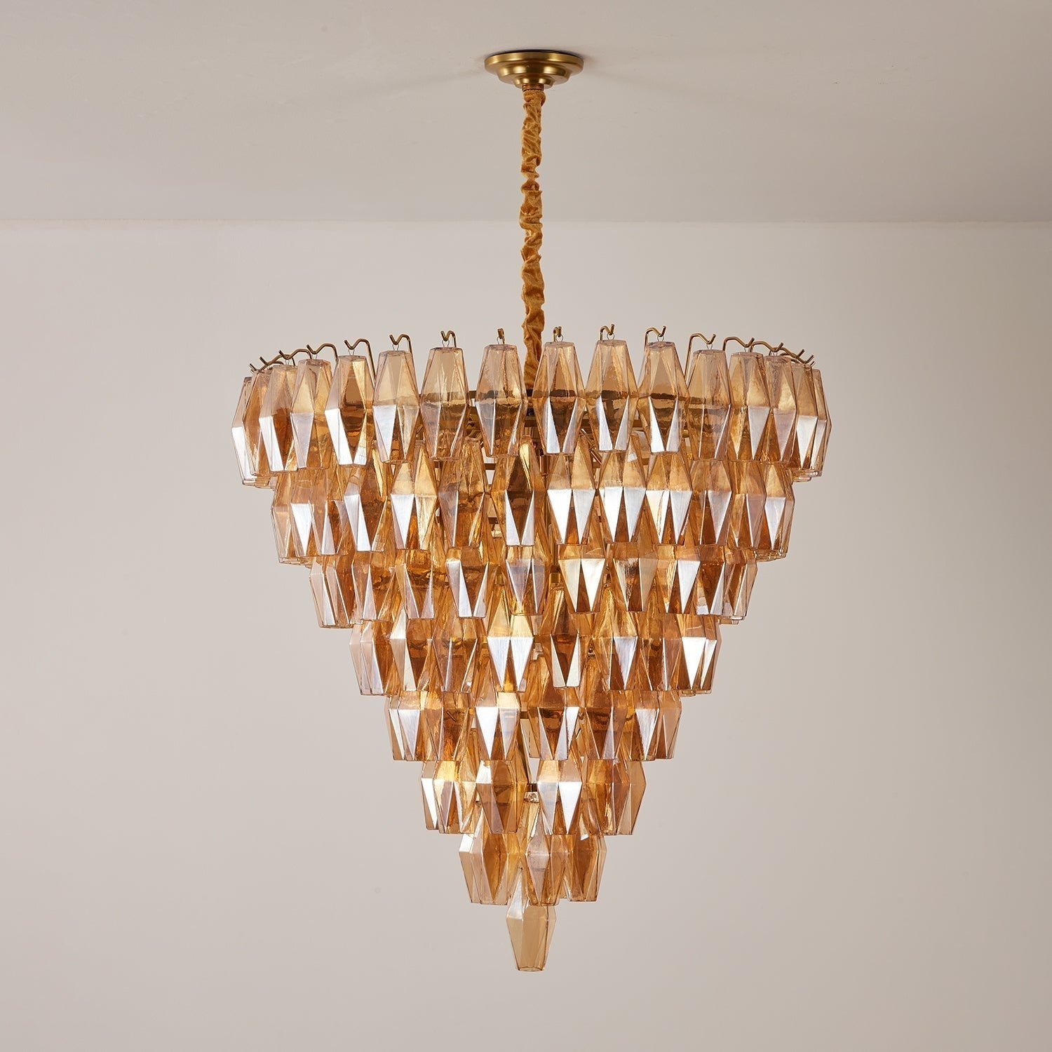 Marcello Amber Round 8-Tier Chandelier