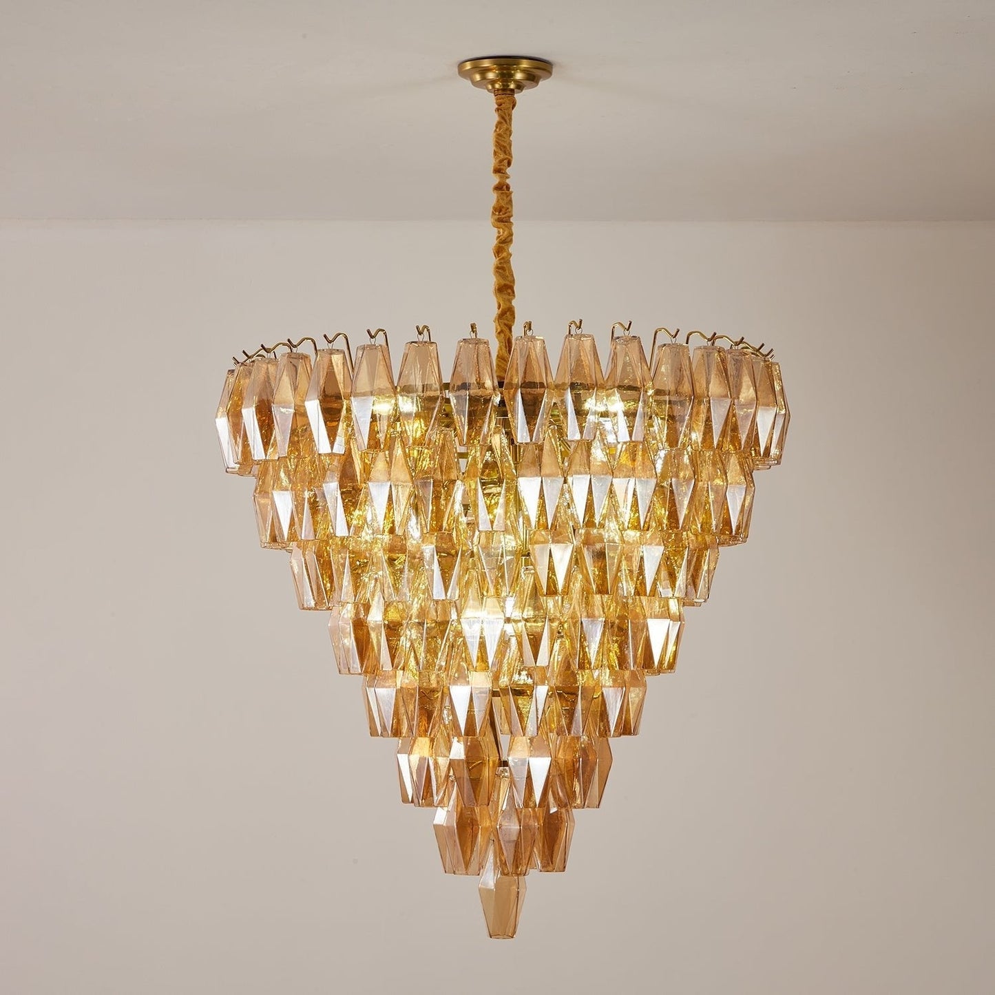 Marcello Amber Round 8-Tier Chandelier