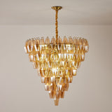 Marcello Amber Round 8-Tier Chandelier