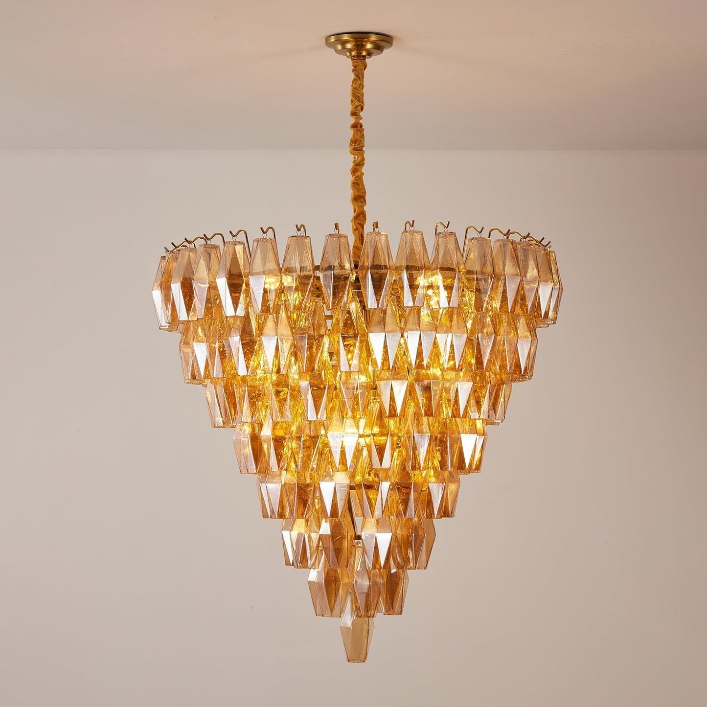 Marcello Amber Round 8-Tier Chandelier
