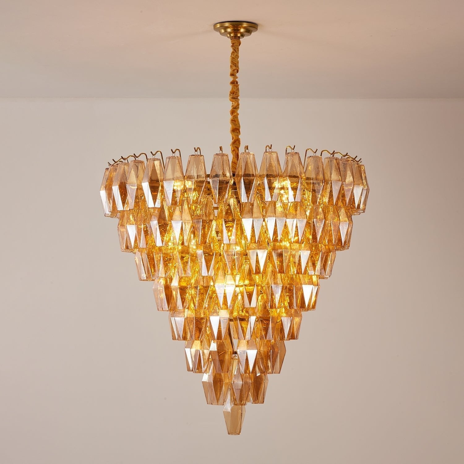 Marcello Amber Round 8-Tier Chandelier
