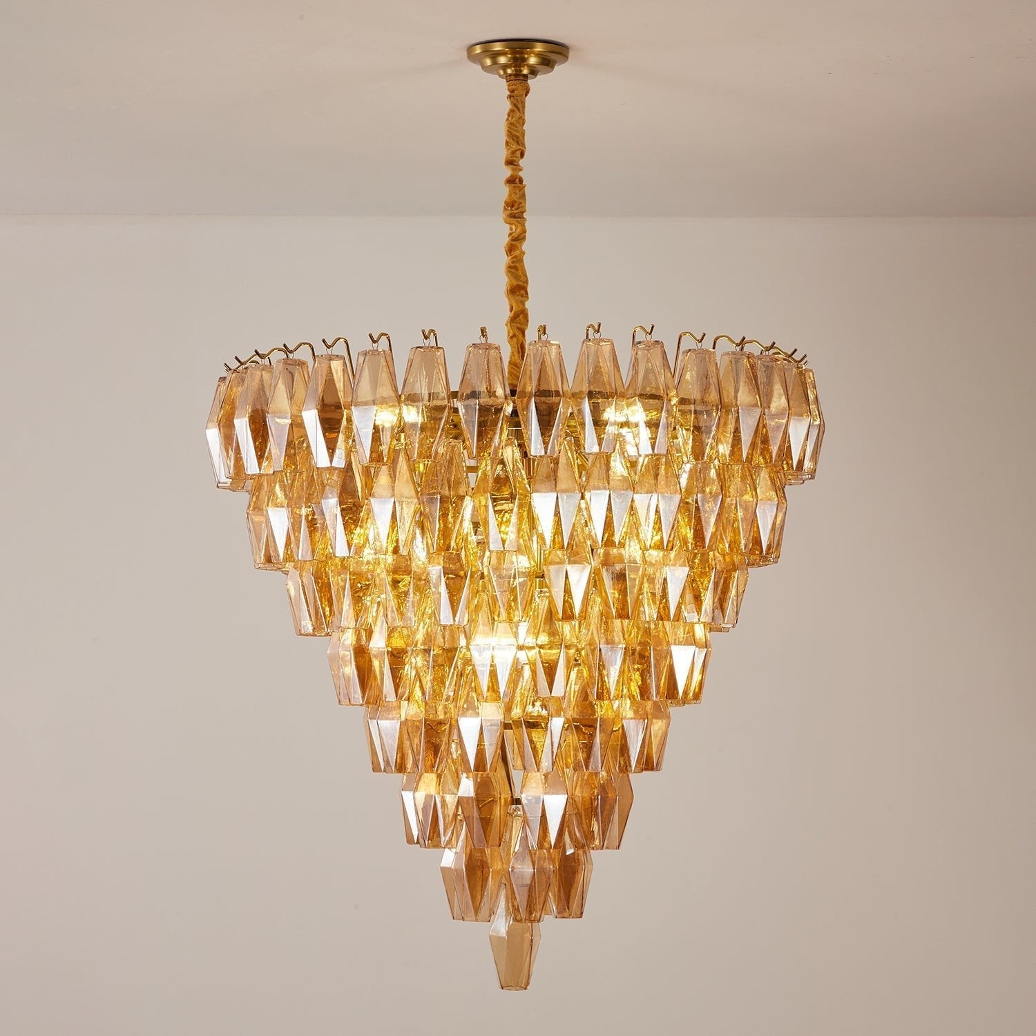 Marcello Amber Round 8-Tier Chandelier