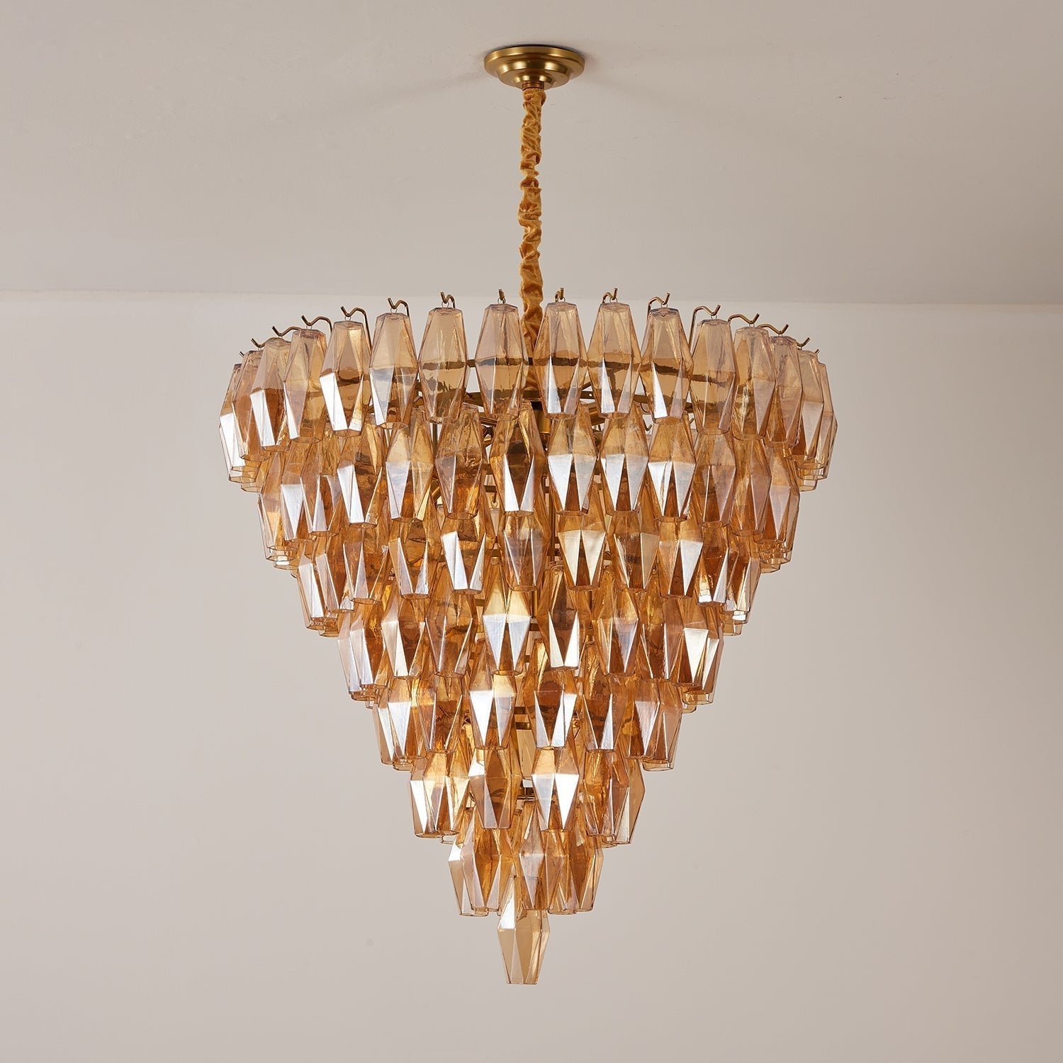 Marcello Amber Round 8-Tier Chandelier
