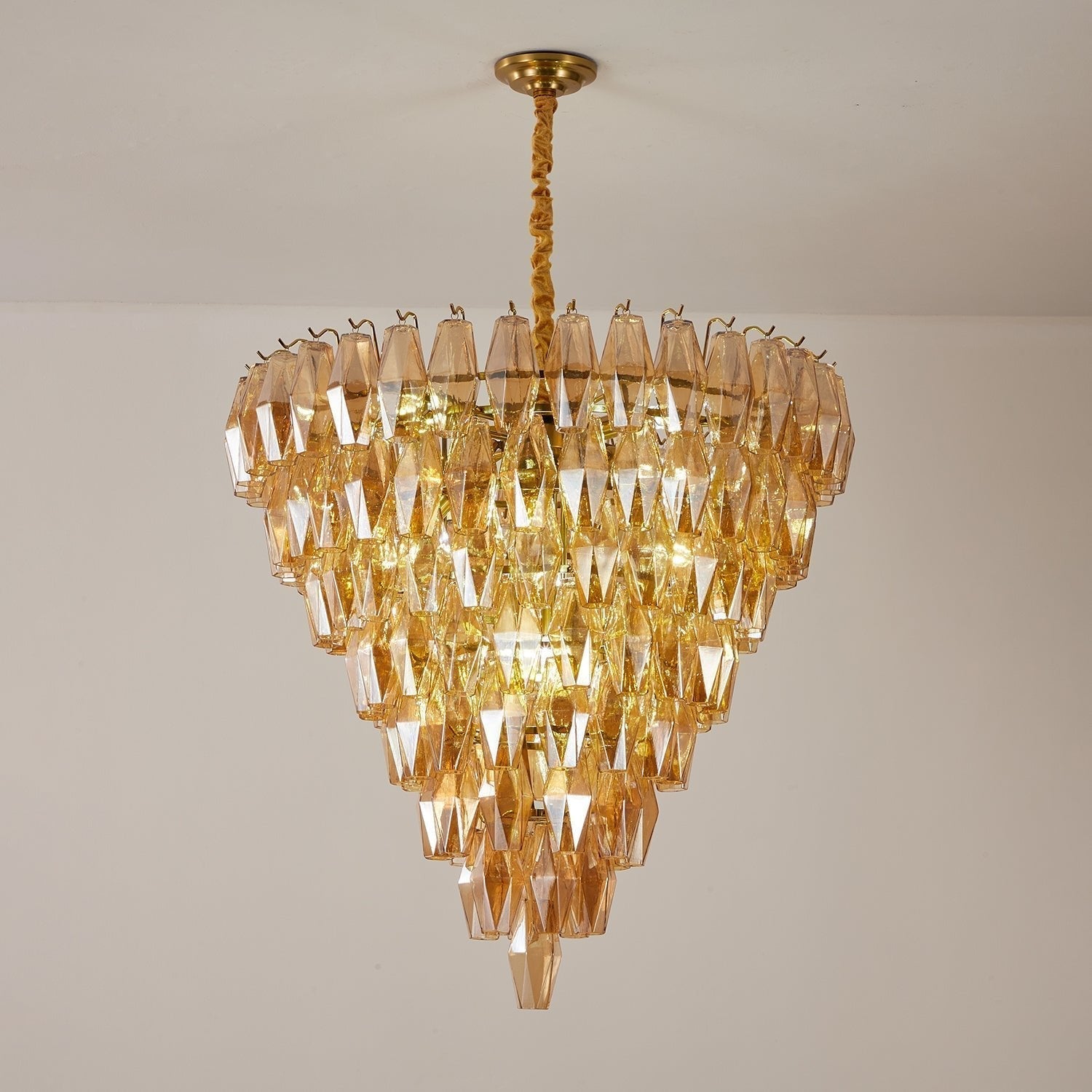 Marcello Amber Round 8-Tier Chandelier