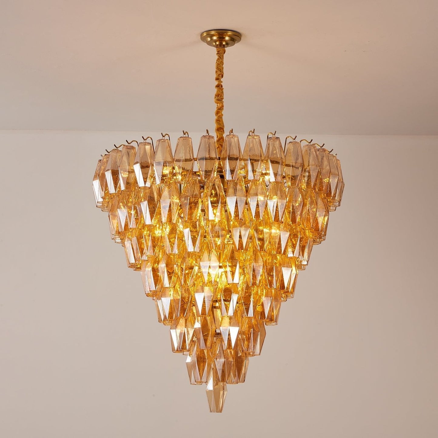 Marcello Amber Round 8-Tier Chandelier