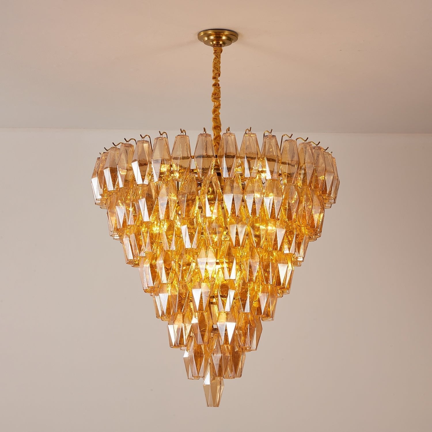 Marcello Amber Round 8-Tier Chandelier