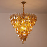 Marcello Amber Round 8-Tier Chandelier