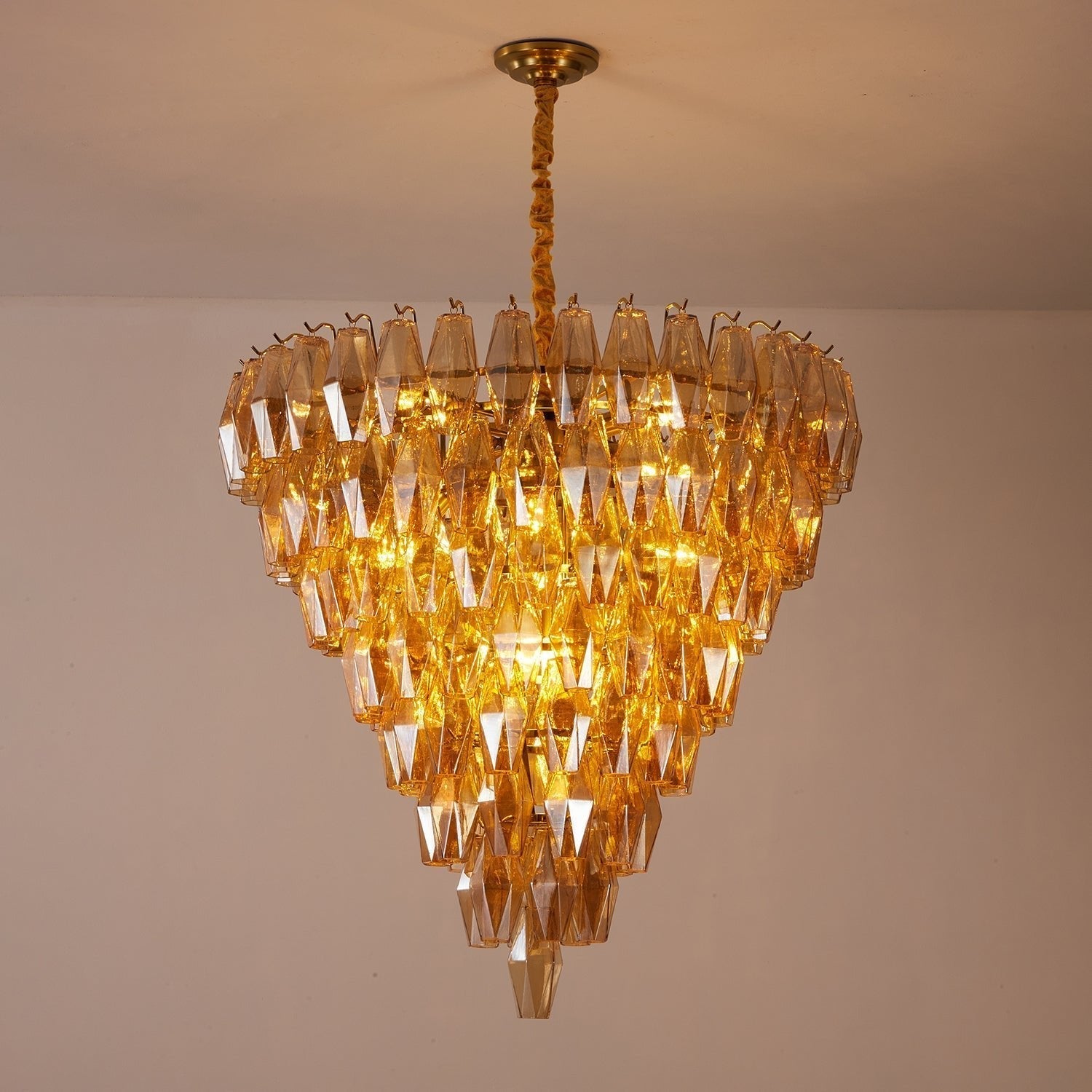 Marcello Amber Round 8-Tier Chandelier