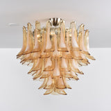 Amber Petal Glass Ceiling Lamp