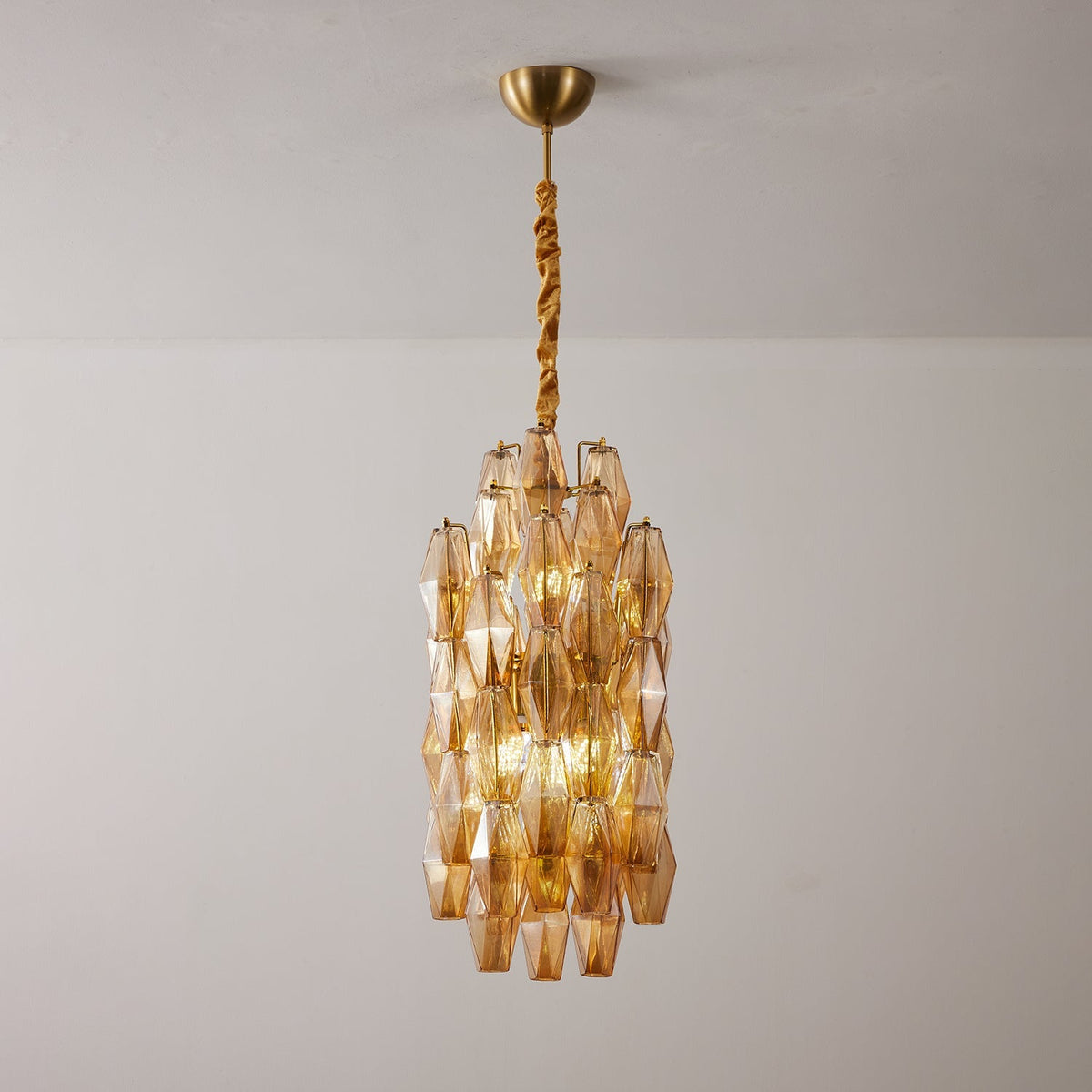 Marcello Murano-Style Poliedri Chandelier D12.6″