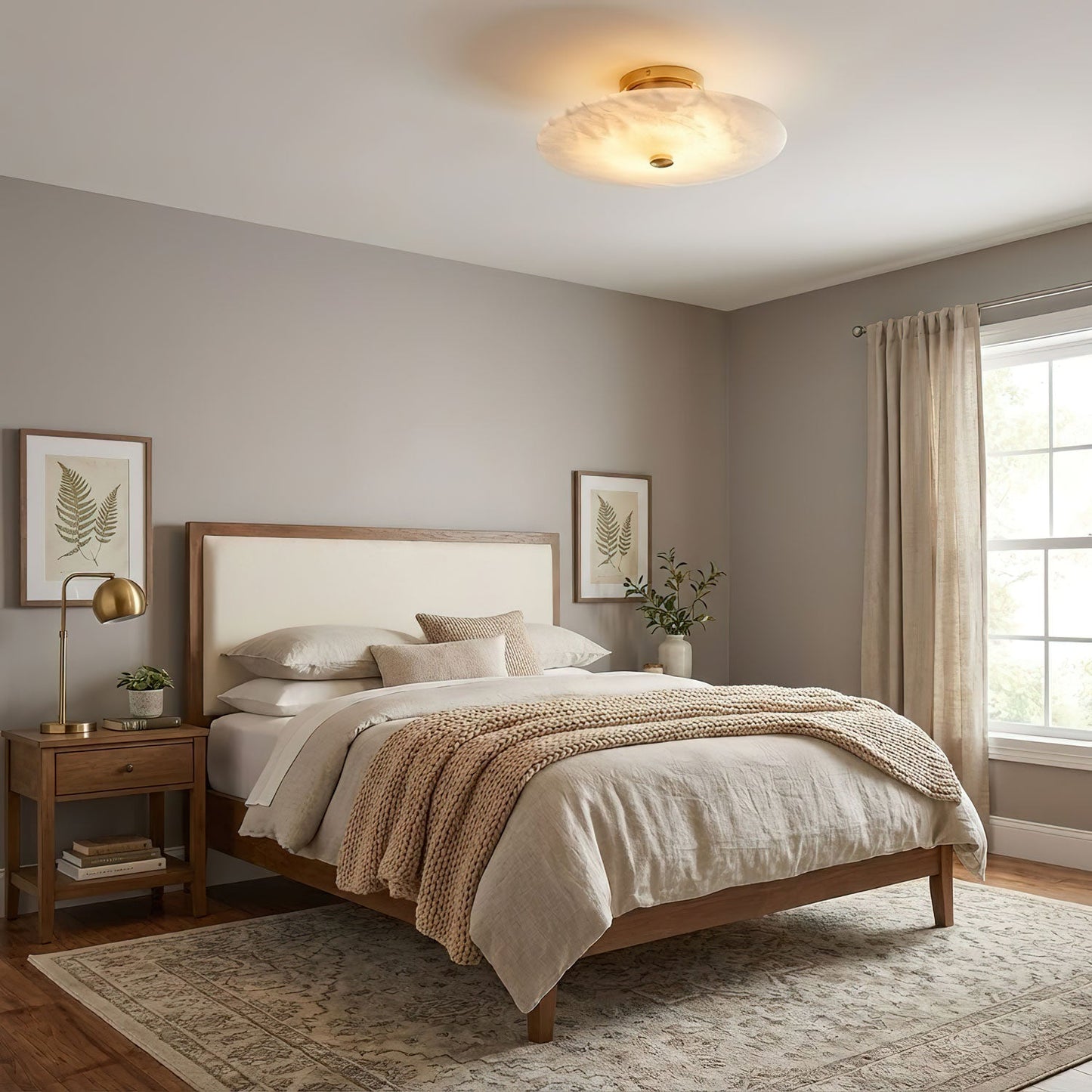 Ankeny Alabaster Flush Mount