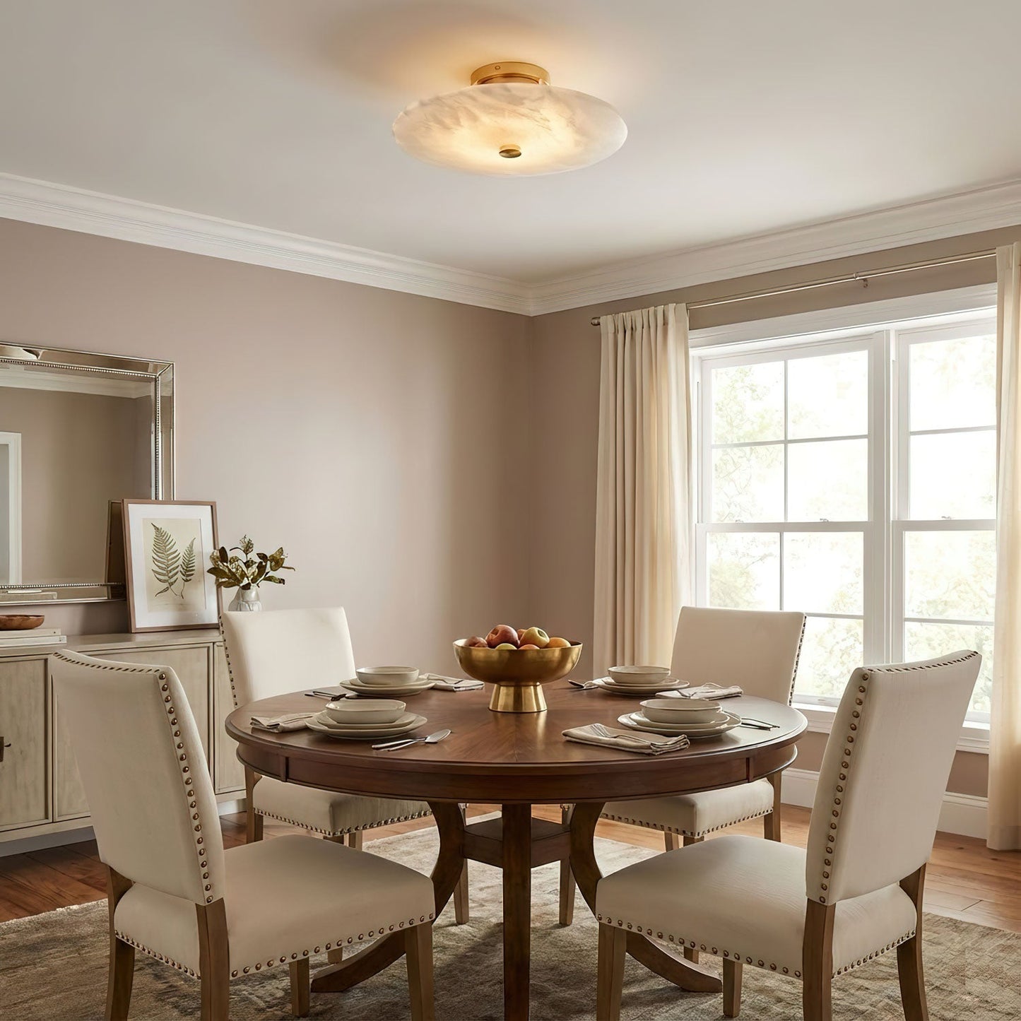 Ankeny Alabaster Flush Mount