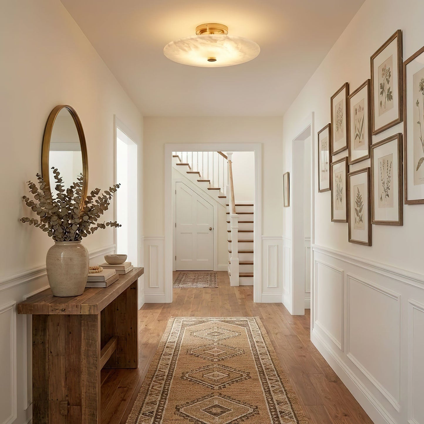 Ankeny Alabaster Flush Mount