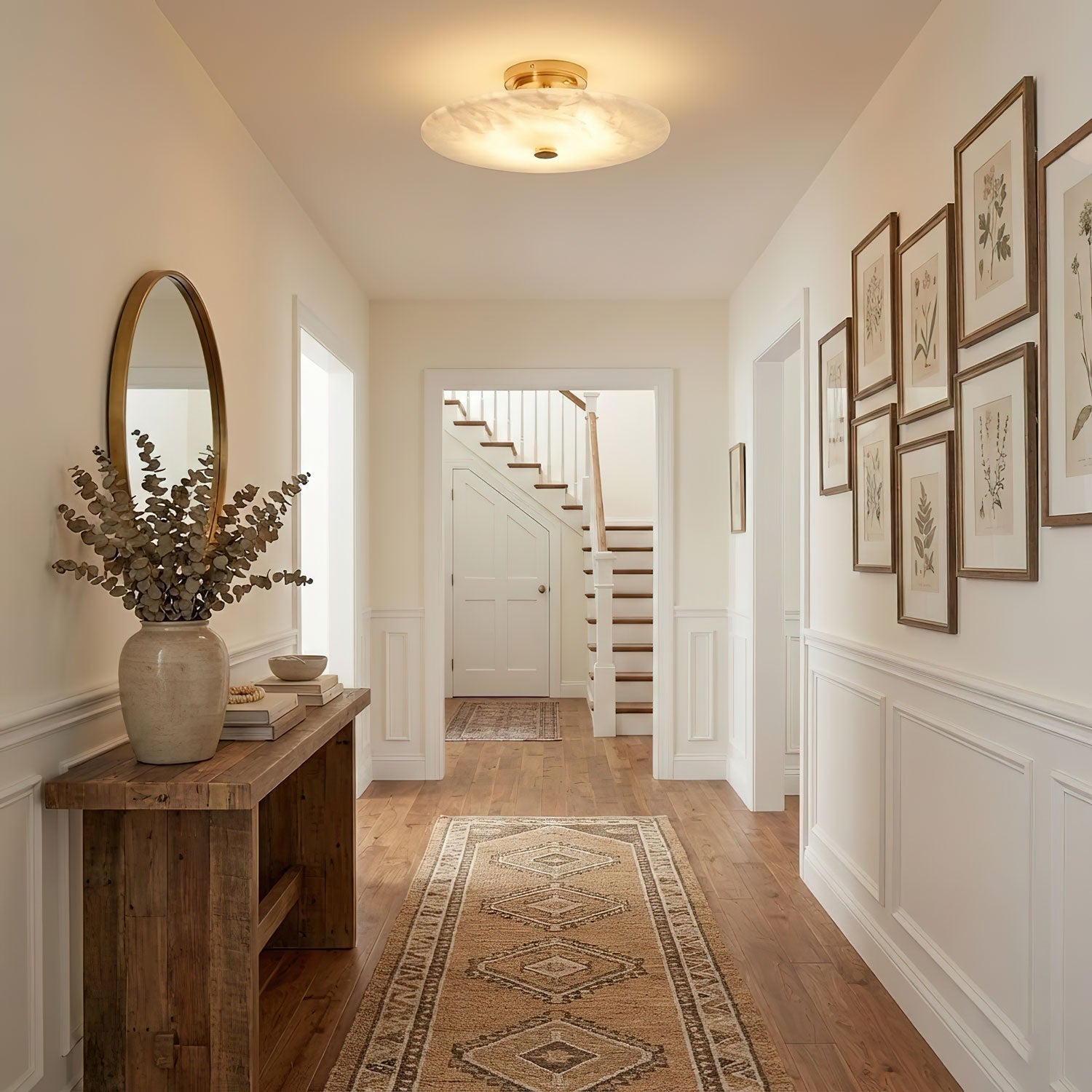 Ankeny Alabaster Flush Mount