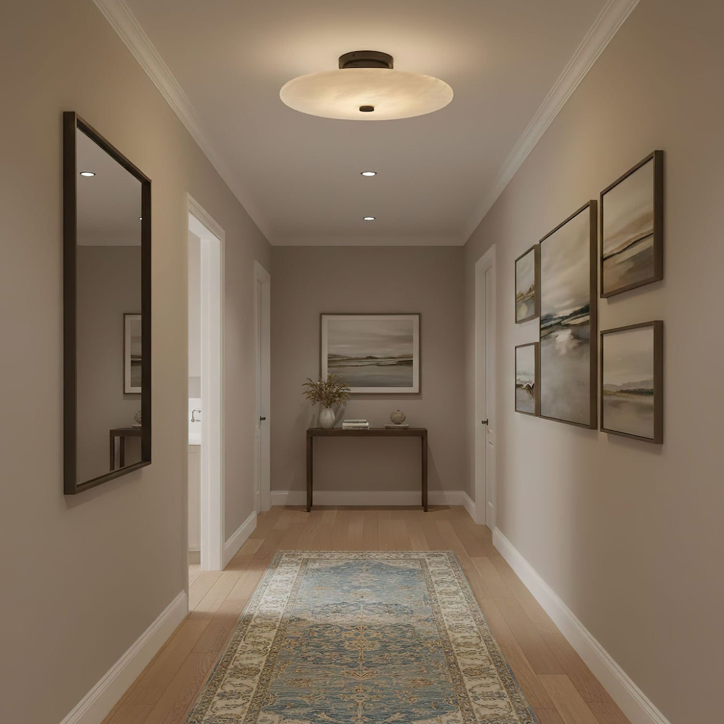 Ankeny Alabaster Flush Mount