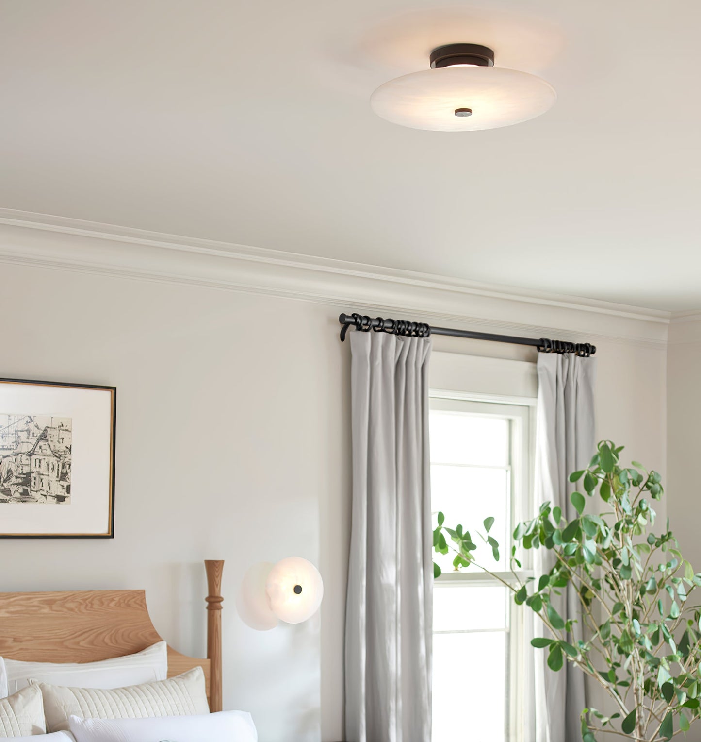 Ankeny Alabaster Flush Mount
