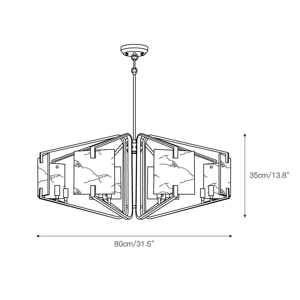 Appareil Alabaster Chandelier