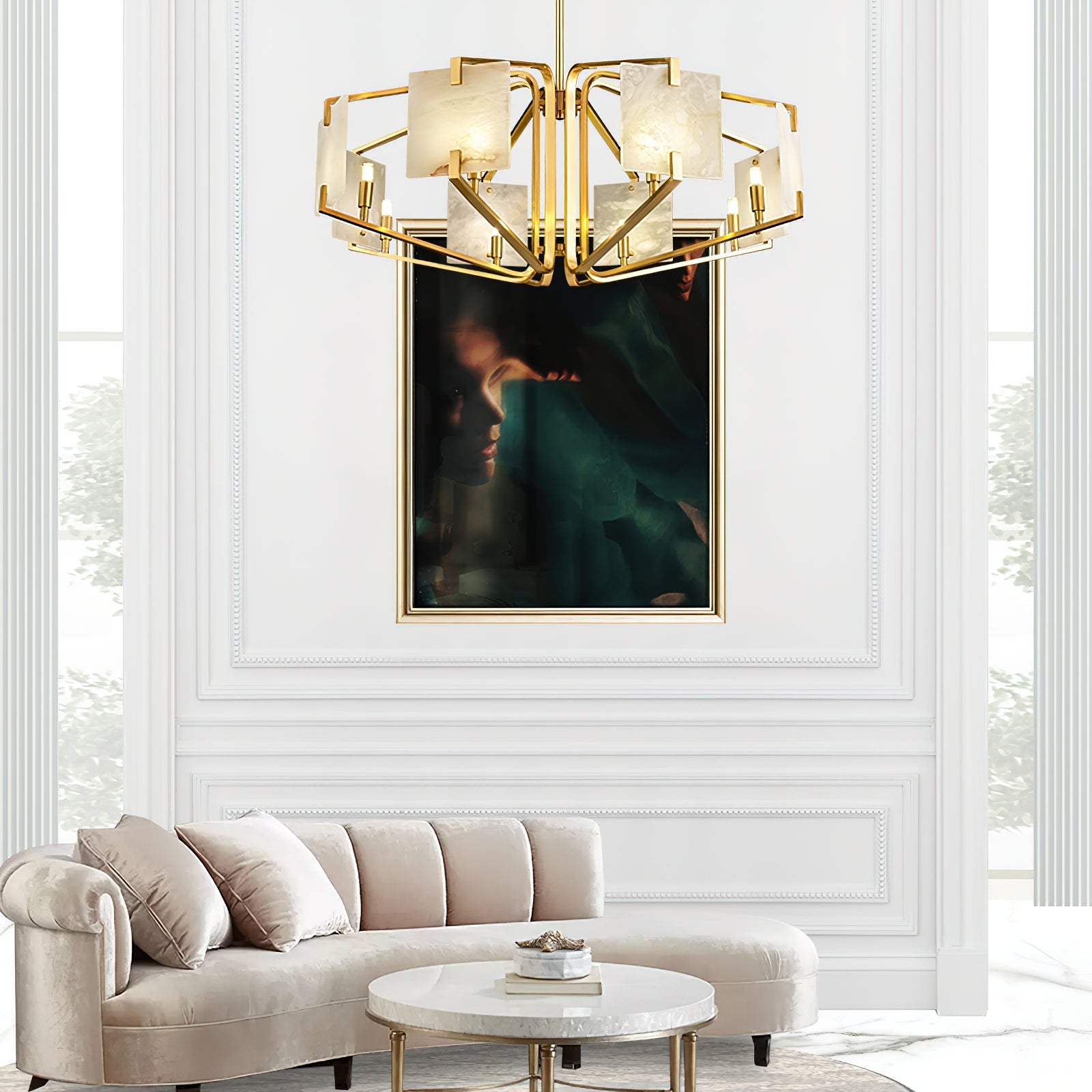 Appareil Alabaster Chandelier