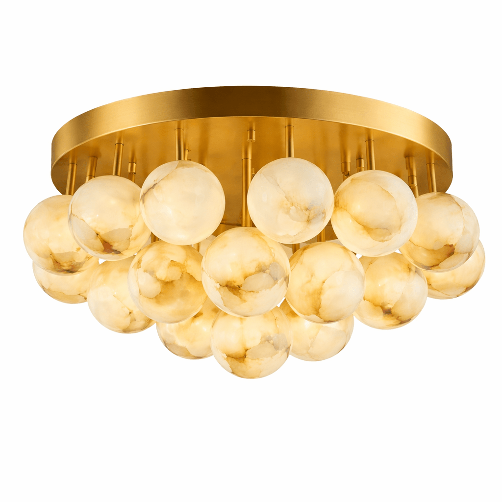 Aurelia Alabaster Globe Flush Mount