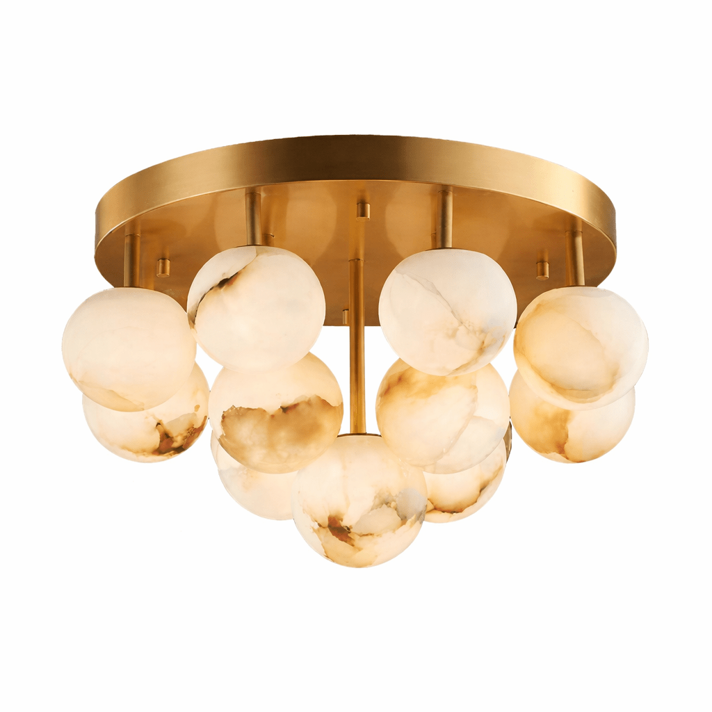 Aurelia Alabaster Globe Flush Mount