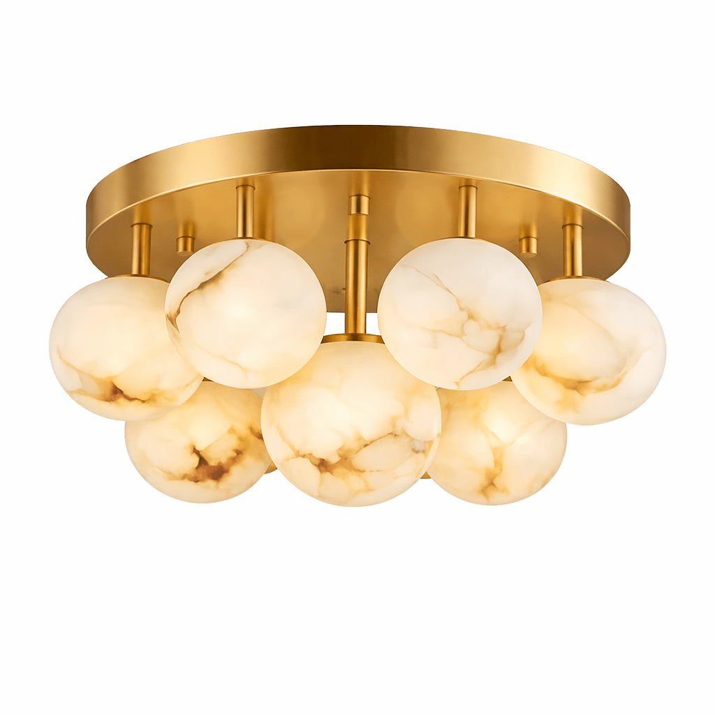 Aurelia Alabaster Globe Flush Mount