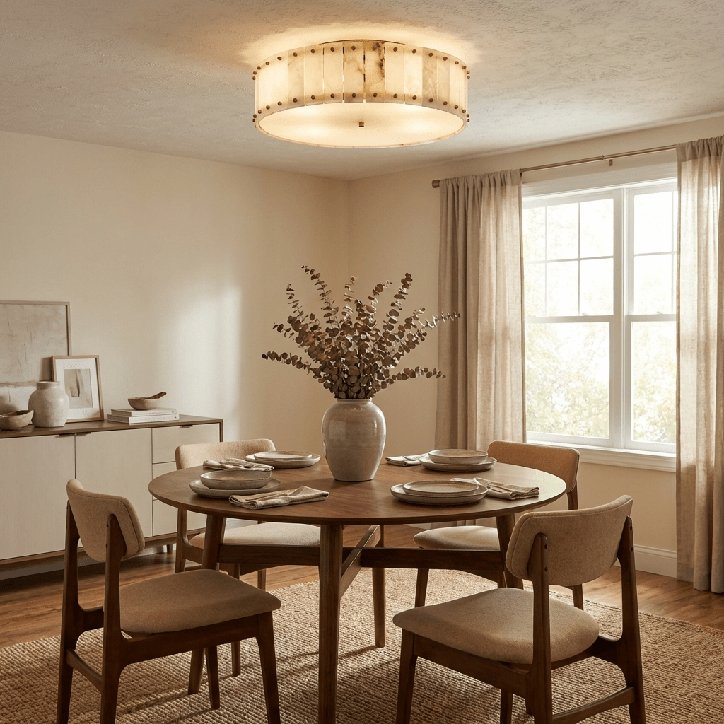 Aurelia Alabaster Ring Flush Mount
