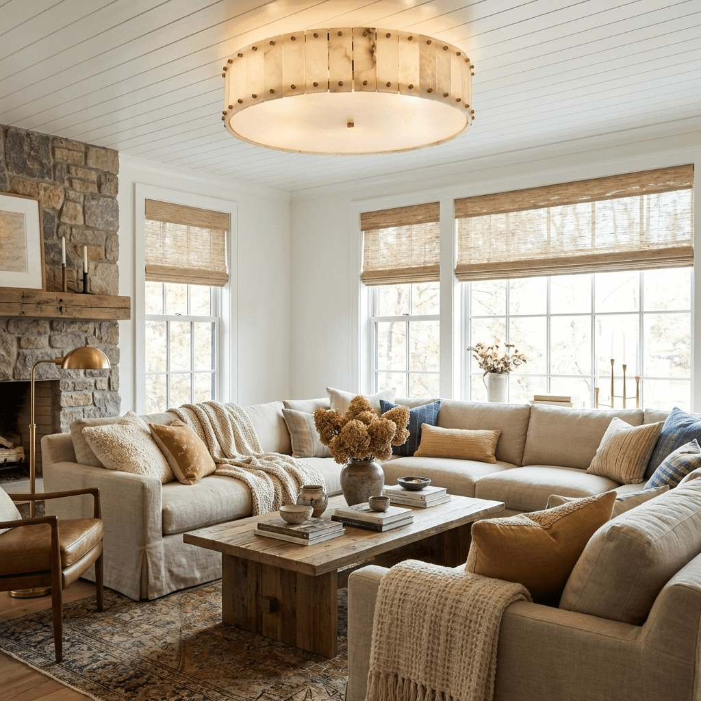 Aurelia Alabaster Ring Flush Mount