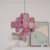 Aurelia Pink Glass Chandelier