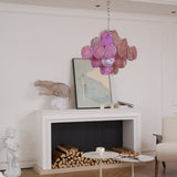 Aurelia Pink Glass Chandelier